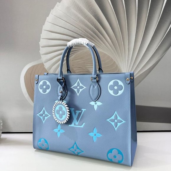Louis Vuitton Monogram Reverse Canvas The Onthego MM bag - Blue - Picture 2 of 9